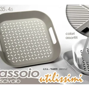 Vassoio antiscivolo quadro 35x35x4,5cm - disponibile diverse colorazioni