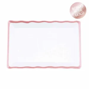Vassoio bianco/rose gold 20x30cm25162$