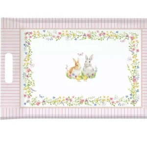 Vassoio con manici melamina, 47x31. Collezione Happy Easter di Easy Life.
