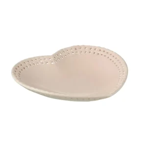 Vassoio forma di cuore ceramica rosa (22x22x4) Jolipa