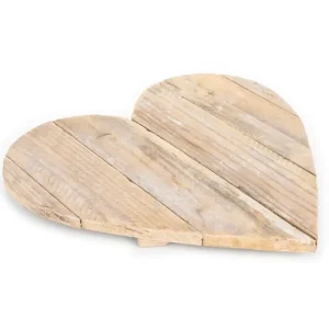 Vassoio legno forma di CUOREh 35cmx35cmx3cm Nuvole di Stoffa