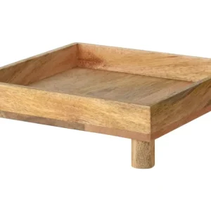 Vassoio legno naturale misura 24x24cm