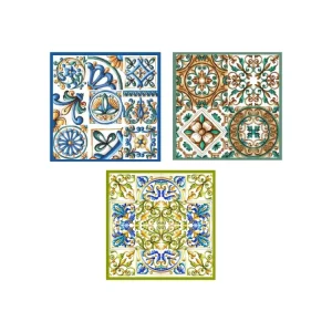 Vassoio mdf quadrato con bordo bianco 20x20x3cm 3 assortimenti