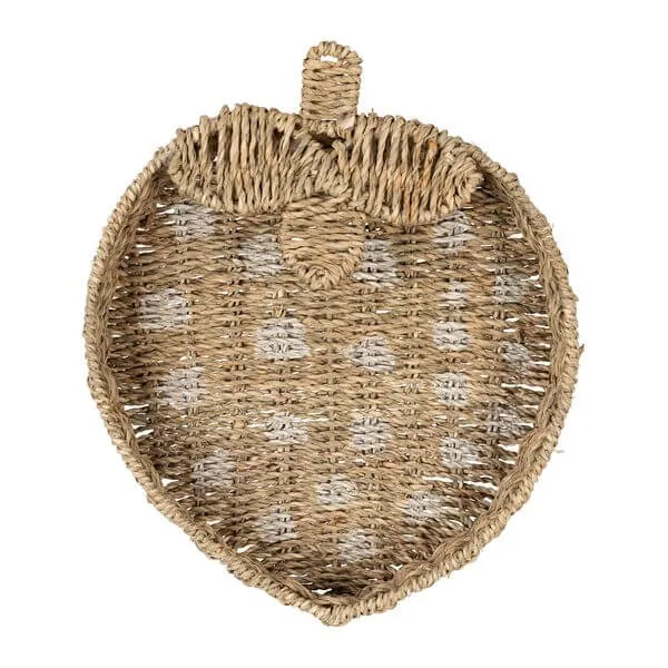 Vassoio naturale seagrass forma di fragola