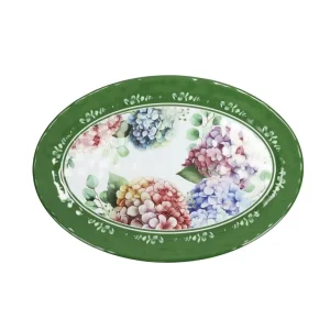 Vassoio Ovale Flora decori melamina Brandani