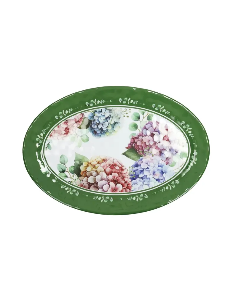 Vassoio Ovale Flora decori melamina Brandani