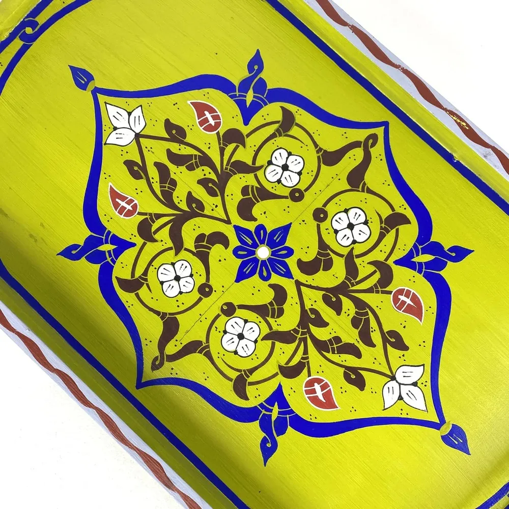 Vassoio da tè verde marocchino al pistacchio 47x28