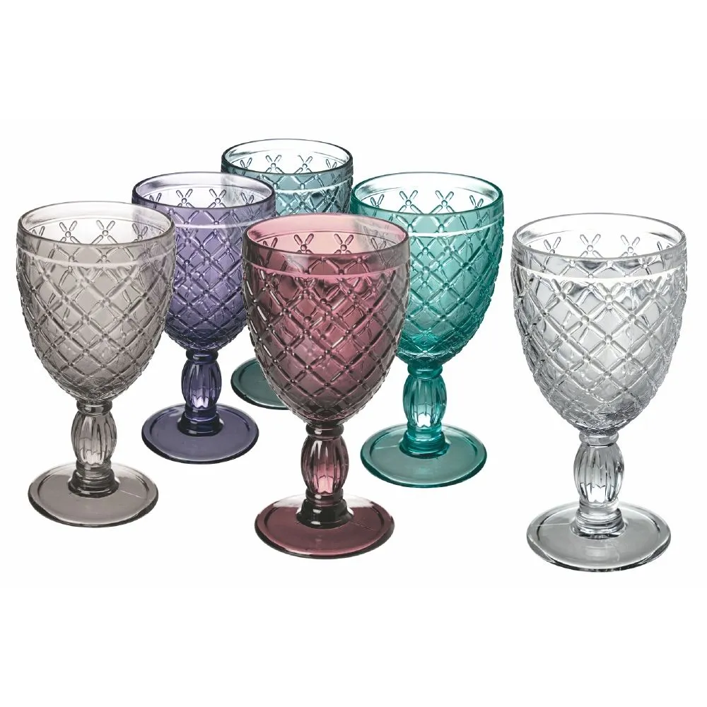 VILLA D'ESTE HOME TIVOLI Castle Set 6 Pezzi Calice Bicchiere 280ml Multicolore Vetro