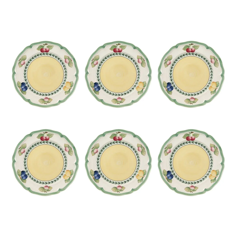 VILLEROY & BOCH French Garden Fleurence Piatto Frutta Colazione Set 6 Pezzi 21cm Porcellana