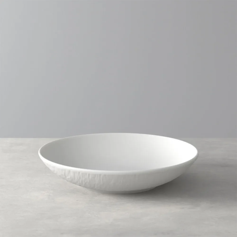 VILLEROY & BOCH Manufacture Rock Bianco Piatto Fondo Set 6 Pezzi 23,5cm Porcellana