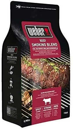Weber 17663 - Miscela Chips per affumicatura Carne di Manzo, 700g, Nero