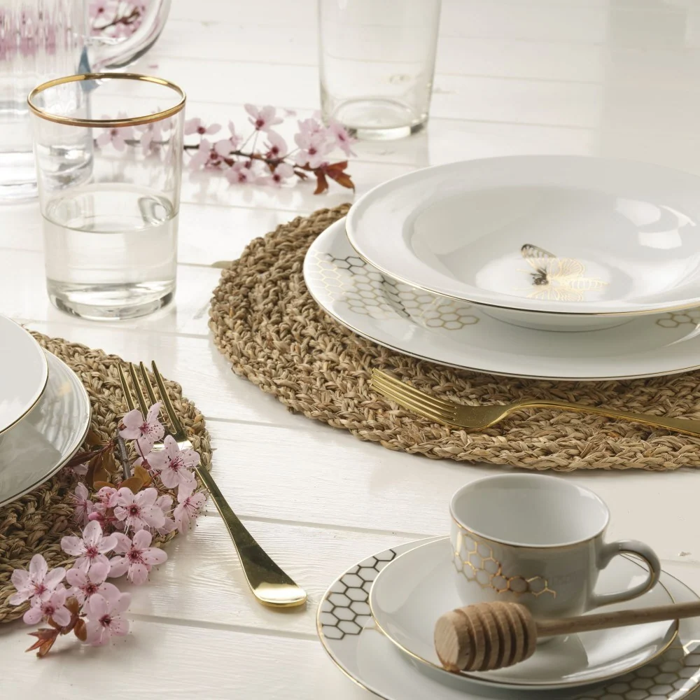 Weissestal Insalatiera Filo Oro D25 cm Porcellana Salvatore Izzo