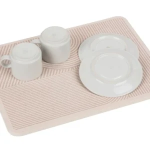 Wenko – Abtropfmatte 40 × 30 × 0,9 cm, Silikon, Beige