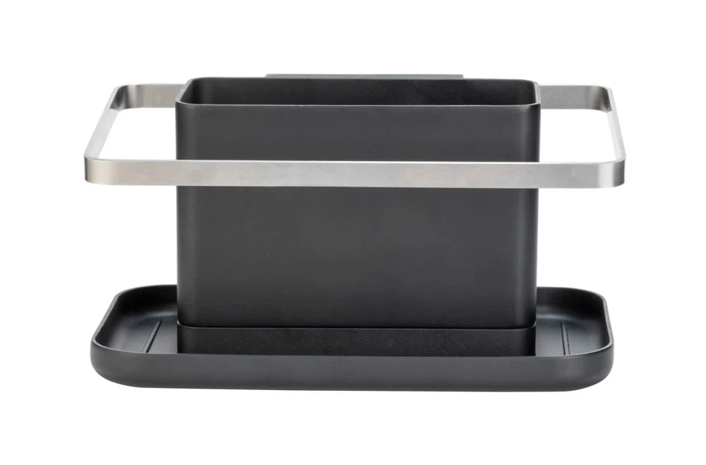 Wenko Stella – Porta spazzole 20 × 11 × 10 cm, plastica/acciaio inossidabile, nero
