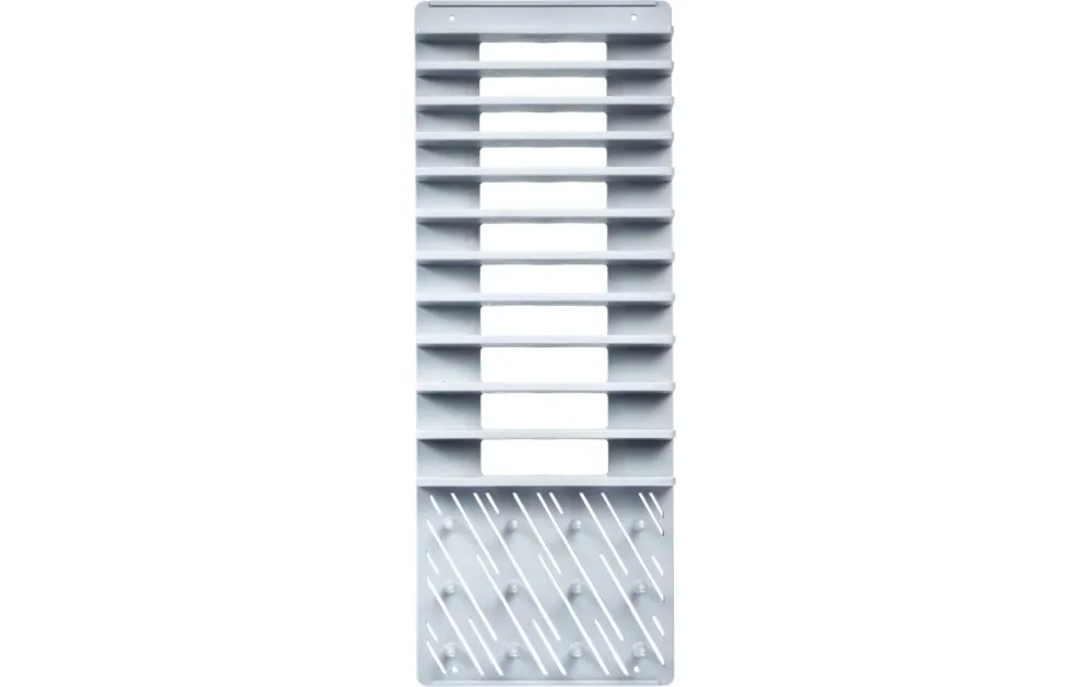 Westmark Tappetino scolapiatti 60 × 46 × 4,2 cm, microfibra, grigio, con portatazze, lavabile lavastoviglie