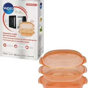Wpro - Stoomschotel Ovale 2,5 Litri Arancio 484000008885 Contenitore Cibo