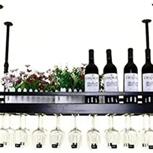 Y DWAYNE Portabottiglie Ferro da Parete, Portabottiglie da Vino sospeso soffitto, Mensola - Portabottiglie da Appendere, P...
