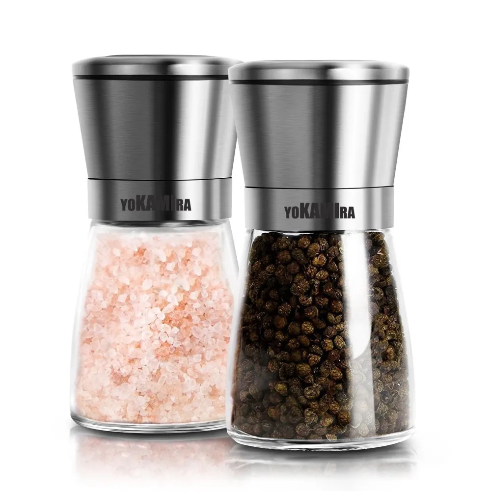 yokamira Set di 2 Macina Sale e Pepe - Premium Macinino e Small, M