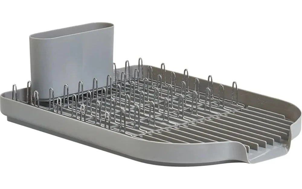 Zeller Present Scolapiatti 45 × 32 × 13 cm, metallo/plastica, da parete, grigio