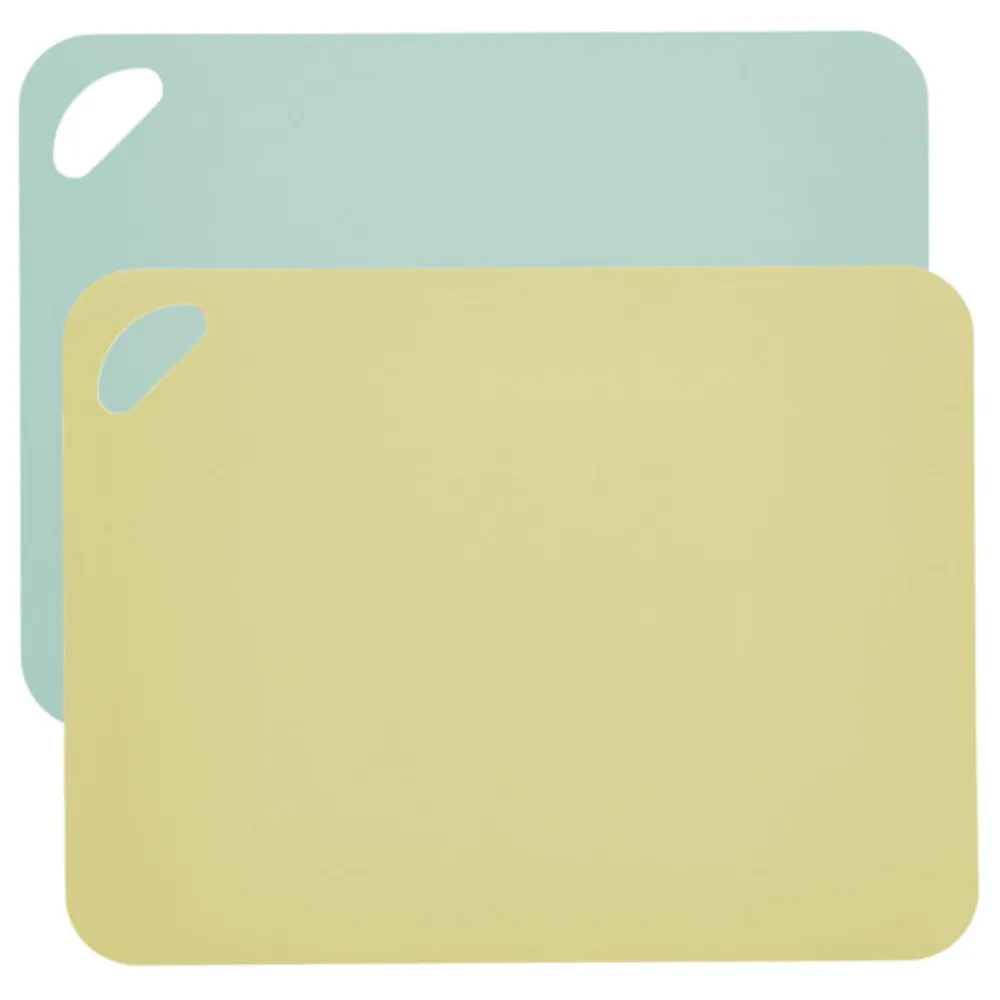 ZELLER PRESENT Set tappetino da taglio 2 pezzi verde lime e menta plastica 29x38 cm
