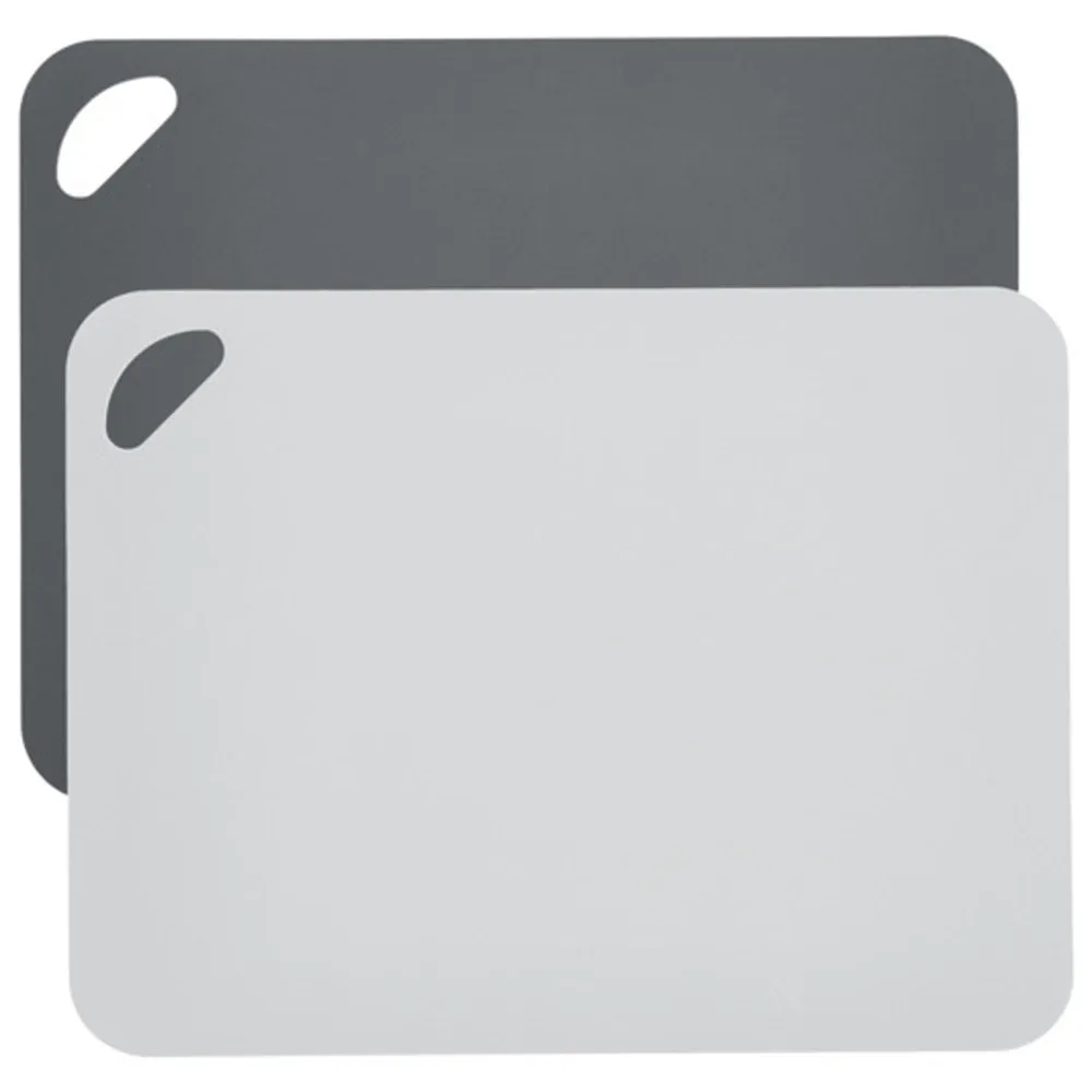 ZELLER PRESENT Set tappetino da taglio 2 pezzi plastica antracite e grigia 29x38 cm