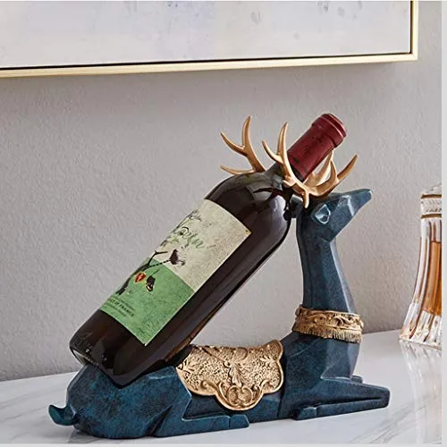zlw-shop Portabottiglie Vino Deer Animal Supporto Forma di Vino Supporto Forma di Scultura del Vino la casa Regali di Luss...