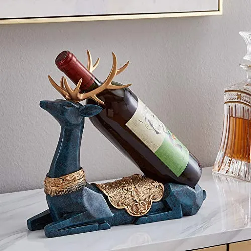zlw-shop Portabottiglie Vino Deer Animal Supporto Forma di Vino Supporto Forma di Scultura del Vino la casa Regali di Luss...