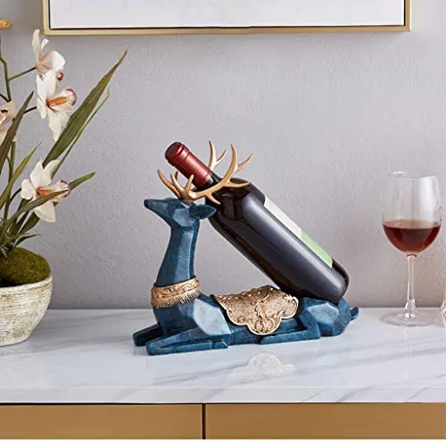 zlw-shop Portabottiglie Vino Deer Animal Supporto Forma di Vino Supporto Forma di Scultura del Vino la casa Regali di Luss...