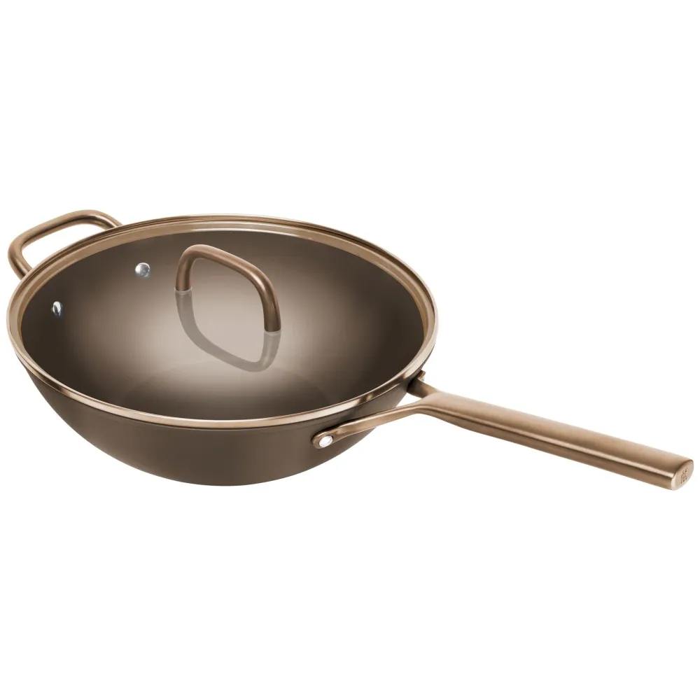 ZWILLING Milano Wok alluminio + coperchio vetro 30 cm