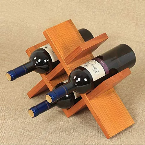 zxb-shop Portabottiglie Creativo Legno massello cremagliera del Vino di casa Soggiorno cremagliera del Vino Display Displa...