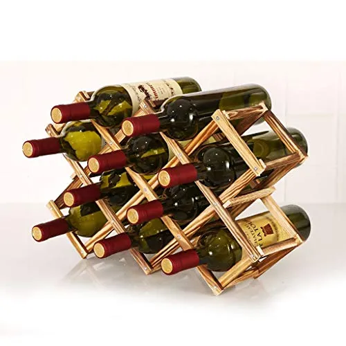Arredo bar Solido legno il vino cremagliera / Freestanding Governo del vino / pieghevole Tavolo bottiglia di vino Rack, su...