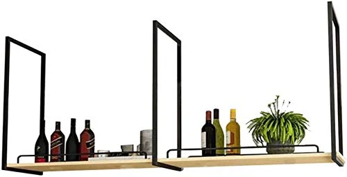 ZZTX Portabottiglie da Appendere con ringhiera di Sicurezza | Portabottiglie da Bar Metallo | Decorazione per scaffali sos...