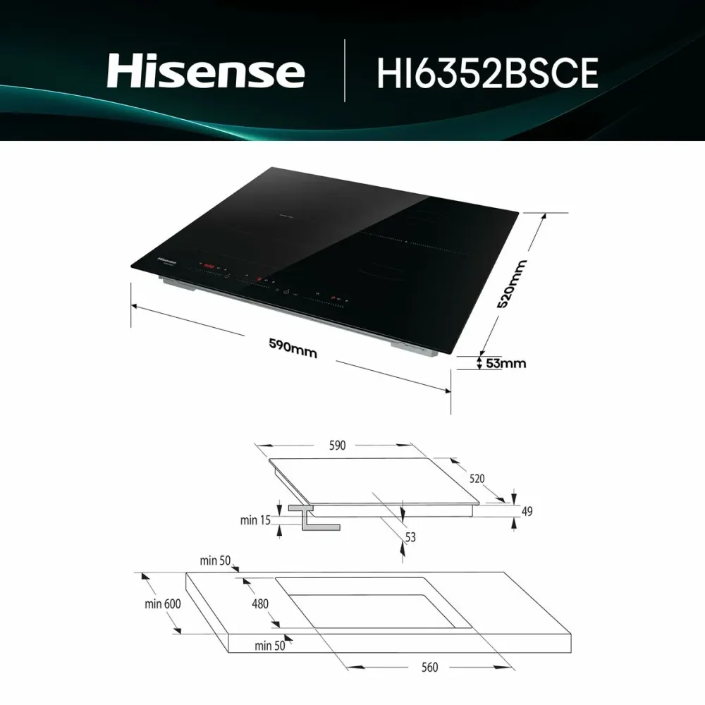 Piano Cottura ad Induzione Hisense Touch Control