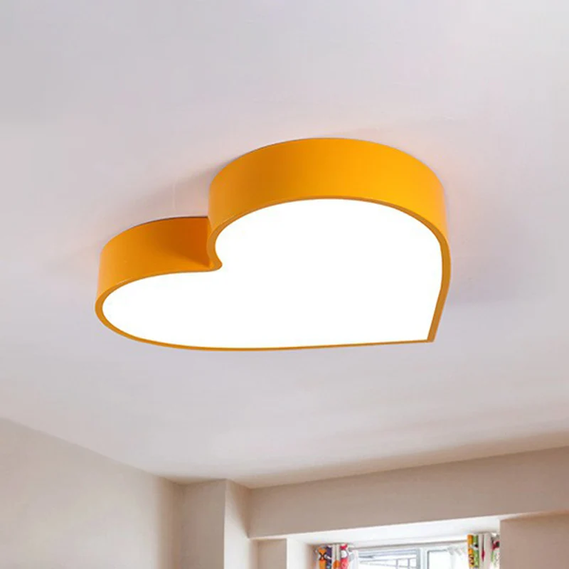 Plafoniera da incasso forma di cuore amorevole, cartone animato romantico, camera da letto acrilico, montaggio incasso LED...