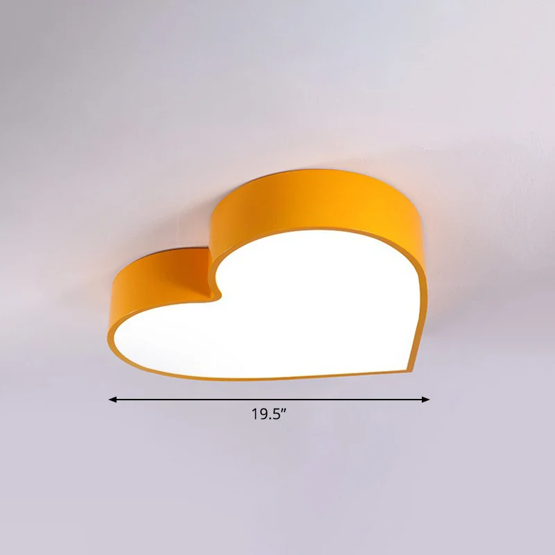 Plafoniera da incasso forma di cuore amorevole, cartone animato romantico, camera da letto acrilico, montaggio incasso LED...