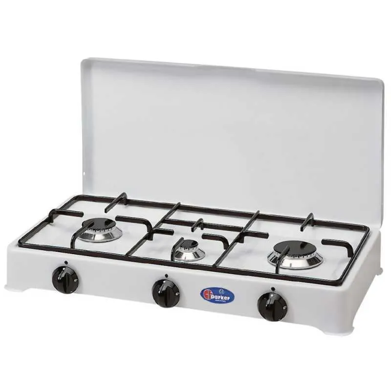 Fornello parker x bombola gpl - 3 fuochi-bianco - mod.5328cgp