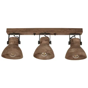 Mango Wood 3 Light Spotlight Bar Dark PENNAI