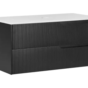 Bathroom Wall Mounted Cabinet 100 x 52 cm Nero puro QUINTELA