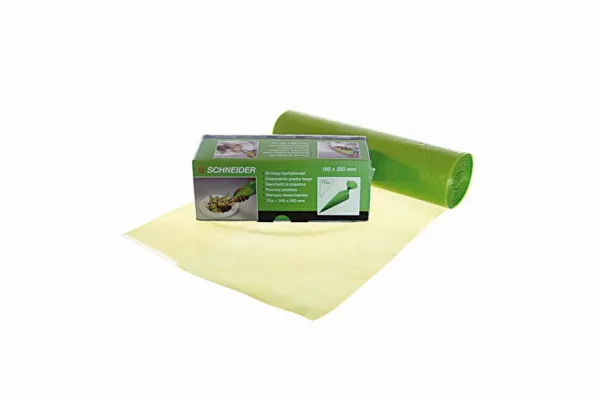 Sac à poche Schneider EW ECO punta chiusa 350 x 195 mm 70 µ arrotolato colore verde confezione: 100 pezzi/scatola 391800
