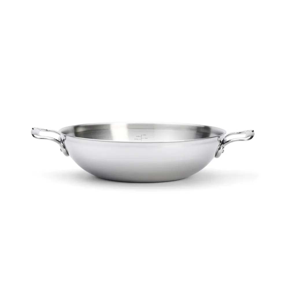 Affinità Wok con due maniglie D32CM Acciaio inossidabile