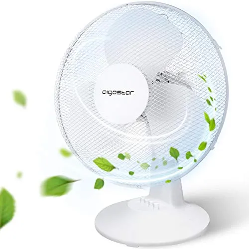 Aigostar Louis 33JTN - Ventilatore da tavolo, silensioso, 3 impostazioni di...