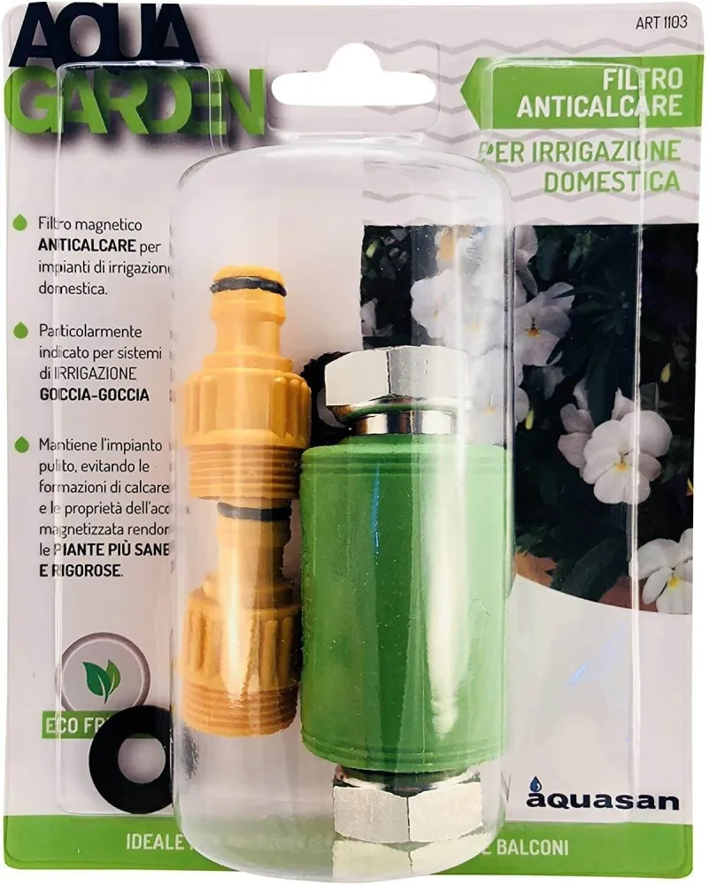 Aquasan Filtro Magnetico Anticalcare per Micro irrigazione, Verde
