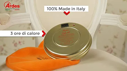 Ardes AR071A Sole Mio Scaldino Elettrico con Lampada Spia, Termostato di...