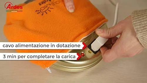 Ardes AR071A Sole Mio Scaldino Elettrico con Lampada Spia, Termostato di...