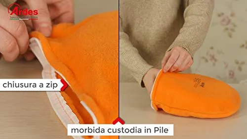 Ardes AR071A Sole Mio Scaldino Elettrico con Lampada Spia, Termostato di...