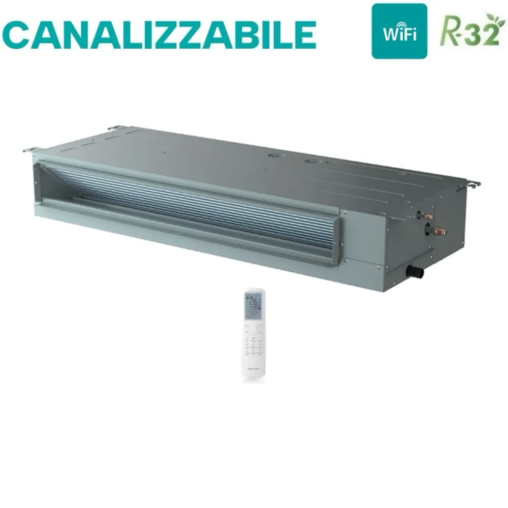 AREA OCCASIONI 2570 Unità Interna Canalizzato Canalizzabile Hisense 12000 Btu ADT35UX4RBL8 R-32 Wi-Fi Optional con Telecom...