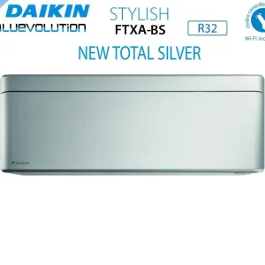AREA OCCASIONI Unità Interna Parete Daikin Bluevolution serie STYLISH TOTAL SILVER 9000 Btu FTXA25BS R-32 Wi-Fi Integrato...