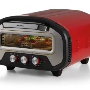 Ariete Forno per pizza ARI-3901 – 1 pizza, 32 × 32 cm, 2200 W – rosso/argento
