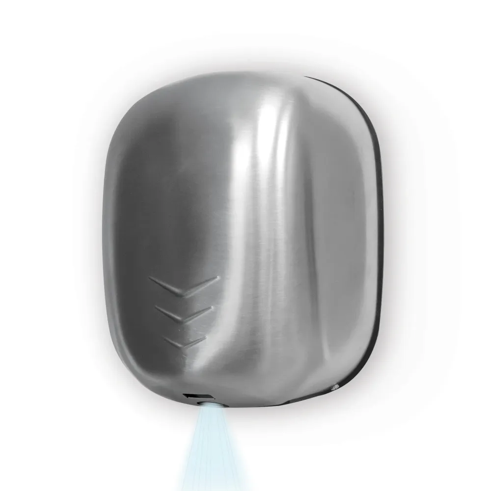 Asciugamani elettrico ECO - JET con Fotocellula 1100W Stream Dry UV - Acciaio Inox Satinato