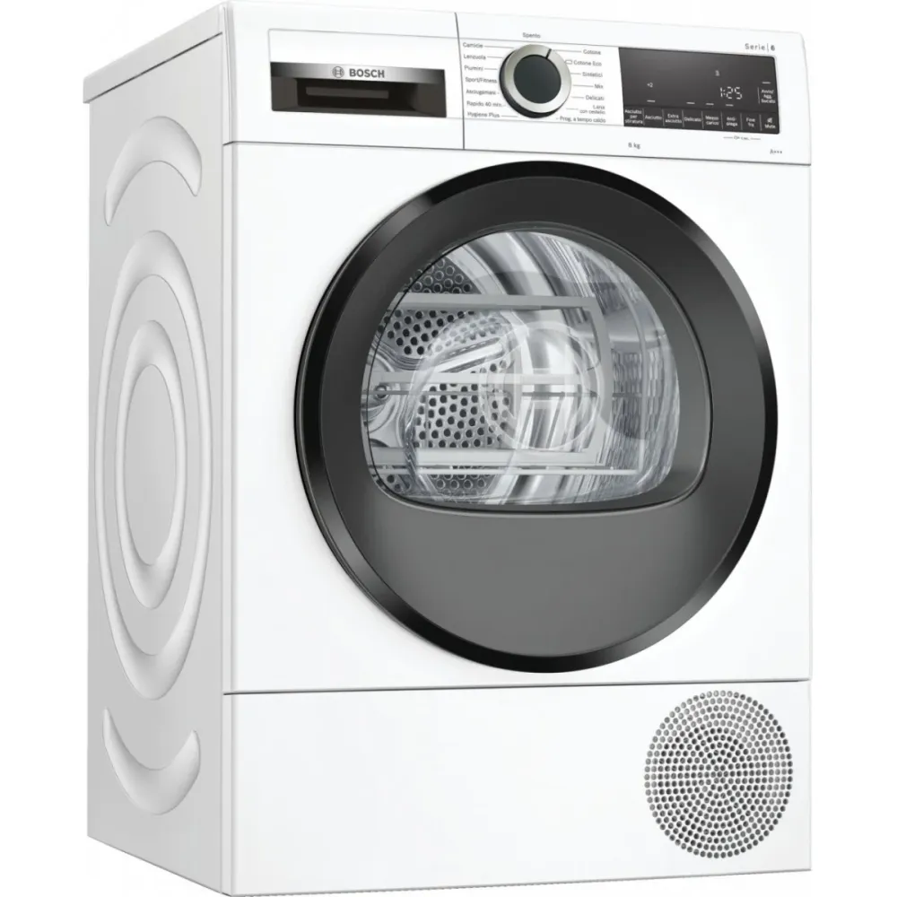 Asciugatrice Pompa di Calore 8 Kg Bosch WQG233D0IT Serie 6 (A84,2xL59,8x59,9) Classe +++